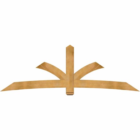 Ekena Millwork Davenport Rough Sawn Timber Gable Bracket, Western Red Cedar, 108"W x 36"H x 4"D x 6"F, 8/12 Pitch GBW108X36X0406DAV00RWR